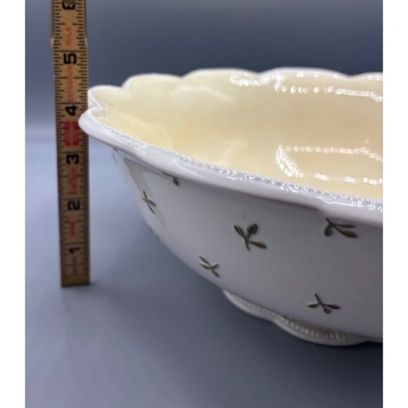 Vtg 2002 Devonshire Place Woodsong Demadco Ceramic Scalloped Serving Bowl - Picture 6 of 6